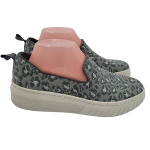 Sofft Somers Limited Edition Gray Leopard Print Pavina Slip-On Knit Shoe Sz 8.5